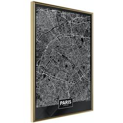 Arkiio Affisch Dark Map of Paris [Poster] 30x45 Poster